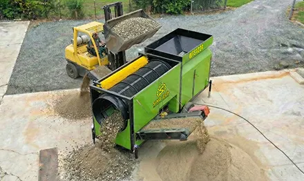 American WTS1234 Compost Trommel Screen Work Site