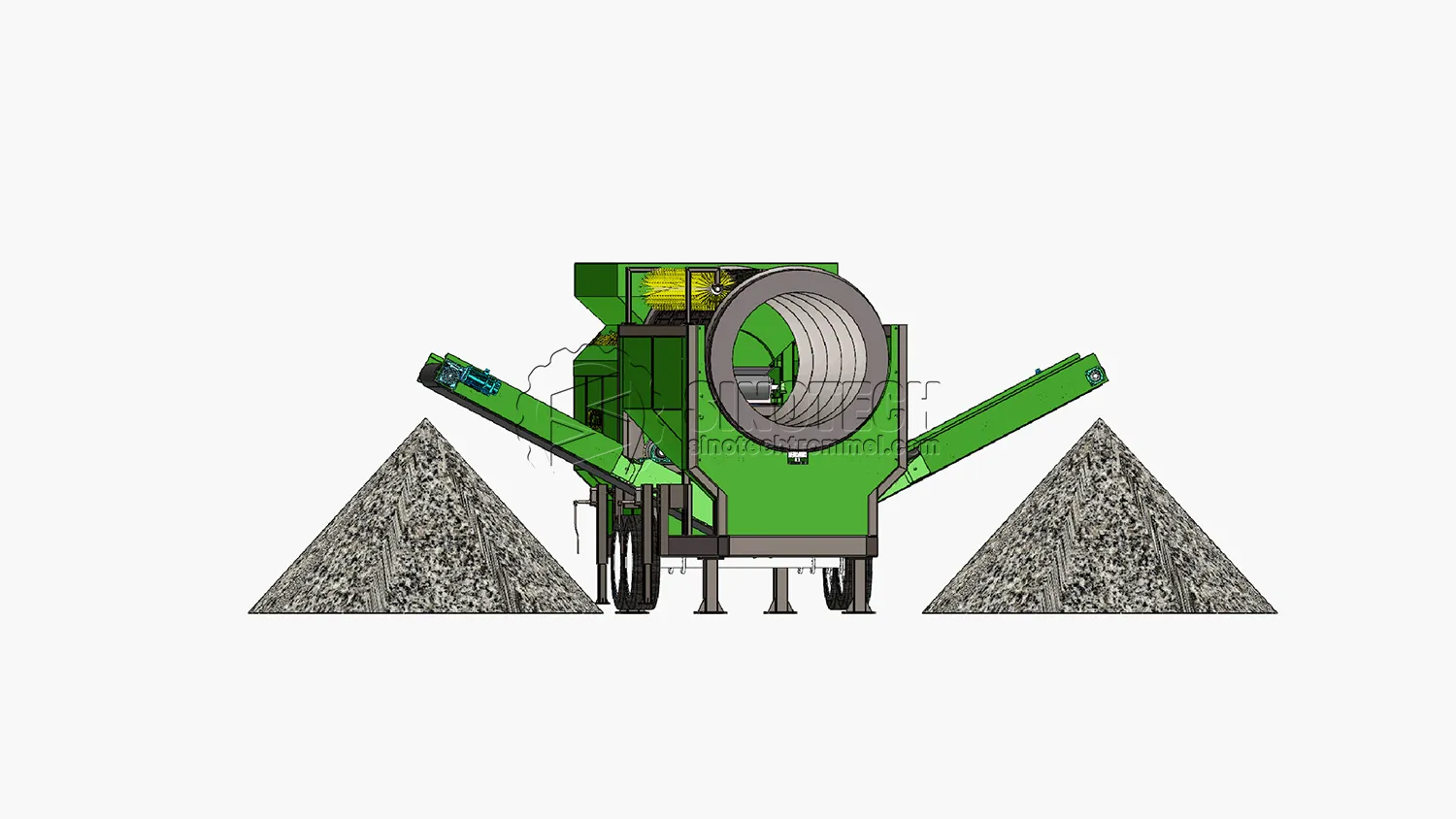 Criba Trommel para Roca de Servicio Pesado Cribadora Industrial