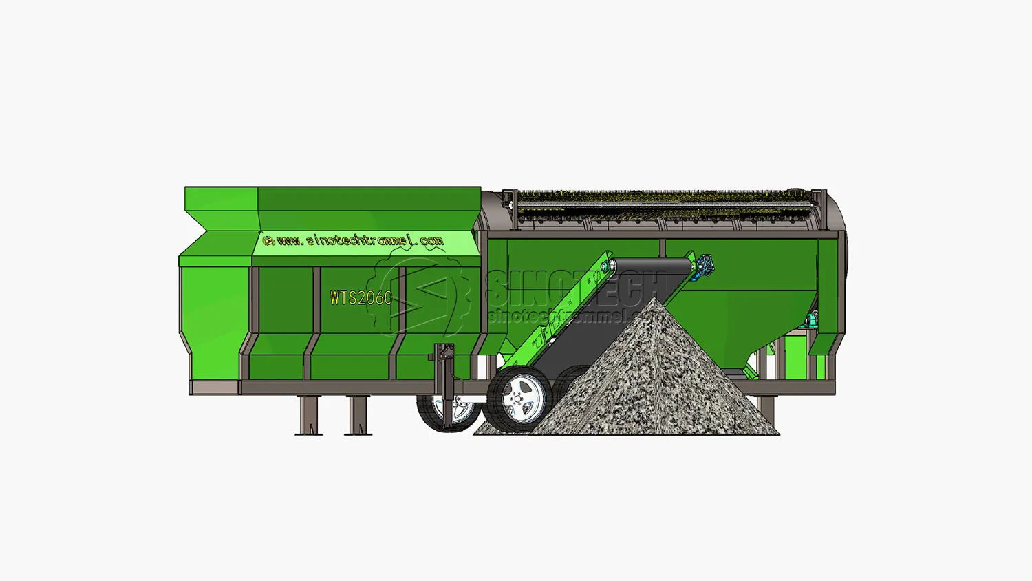 Criba Trommel para Roca de Servicio Pesado Cribadora Industrial